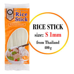 Рисовая лапша S 1мм, Finest Rice Stick, Thai Dancer, 400г цена и информация | Макароны | pigu.lt