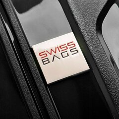 Mažas lagaminas SwissBags, S, juodas цена и информация | Чемоданы, дорожные сумки | pigu.lt
