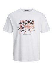 Jack & Jones marškinėliai vyrams 12255517*02, balti kaina ir informacija | Vyriški marškinėliai | pigu.lt