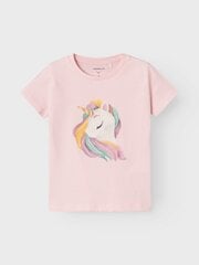 Name It детская футболка 13230230*01, розовый 5715511070972 цена и информация | Рубашки для девочек | pigu.lt