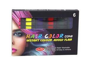 Vaikiškas plaukų dažymo rinkinys Lean Toys, įvairių spalvų, 6 vnt. kaina ir informacija | Žaislai mergaitėms | pigu.lt