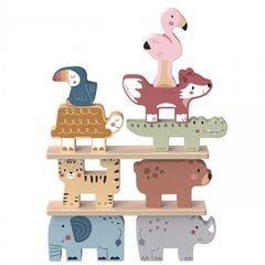 Medinė gyvūnų dėlionė Tooky Toy kaina ir informacija | Žaislai kūdikiams | pigu.lt