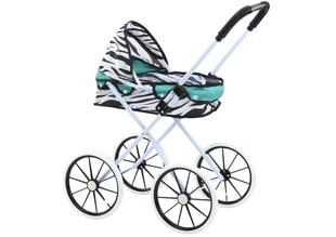 Lėlių vežimėlis su dideliais ratais, įvairių spalvų, 61x48x28.5 cm kaina ir informacija | Žaislai mergaitėms | pigu.lt