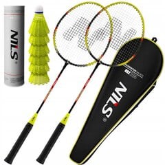 Badmintono rinkinys Nils, 2 vnt, žalias цена и информация | Бадминтон | pigu.lt