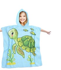Детское пляжное полотенце-пончо с капюшоном "Черепаха", 60 Х 90 СМ. цена и информация | Полотенца | pigu.lt