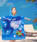 Vaikiškas paplūdimio rankšluostis- pončas su gobtuvu Mėlynasis Ryklys, 60x90 cm цена и информация | Rankšluosčiai | pigu.lt