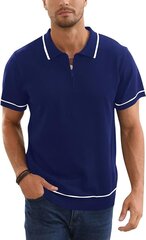Мужская рубашка поло Remxi, синяя цена и информация | Мужские футболки | pigu.lt
