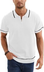 Мужская рубашка поло Remxi, белая цена и информация | Футболка мужская | pigu.lt