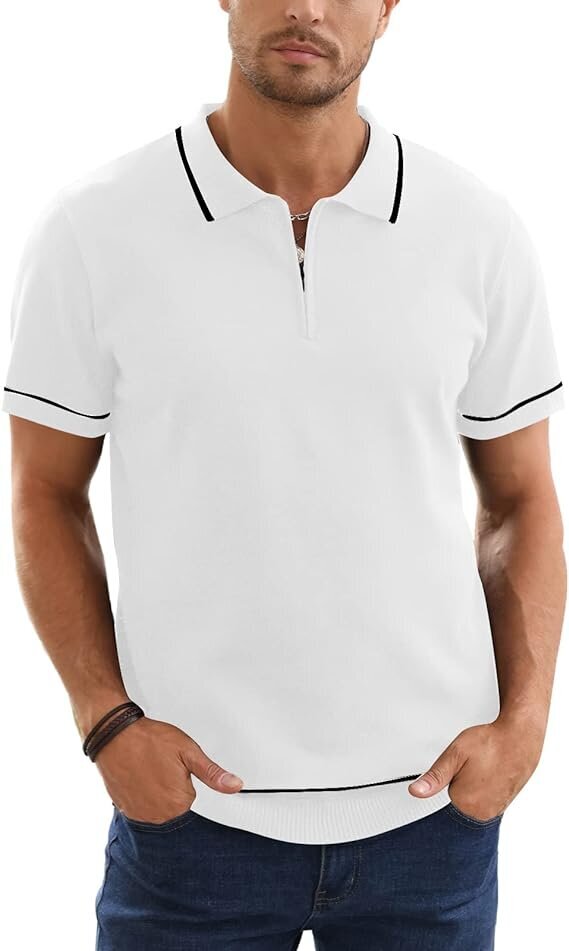 Remxi polo marškinėliai vyrams, balti цена и информация | Vyriški marškinėliai | pigu.lt