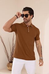 Мужские рубашки поло Plilima, коричневая  цена и информация | Футболка мужская | pigu.lt