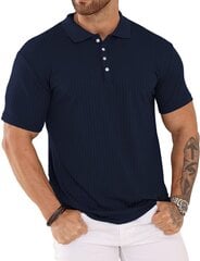 Мужская рубашка поло Plilima, синяя цена и информация | Футболка мужская | pigu.lt