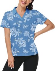 Женская рубашка поло igeekwell, синяя цена и информация | Женские футболки | pigu.lt