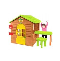 Plastikinis žaidimų namelis su stalu kėdute ir priedais Mochtoys kaina ir informacija | Vaikų žaidimų nameliai | pigu.lt