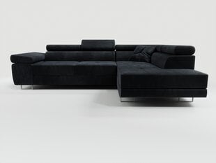 Kampinė sofa Tonny, juoda цена и информация | Угловые диваны | pigu.lt