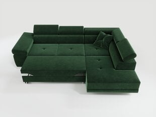 Kampinė sofa Tonny, žalia цена и информация | Угловые диваны | pigu.lt