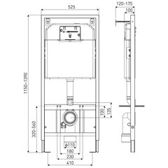 Товар с повреждением. Рама для скрытого монтажа унитаза Kerra WC K-50 SLIM цена и информация | Товары с повреждениями | pigu.lt