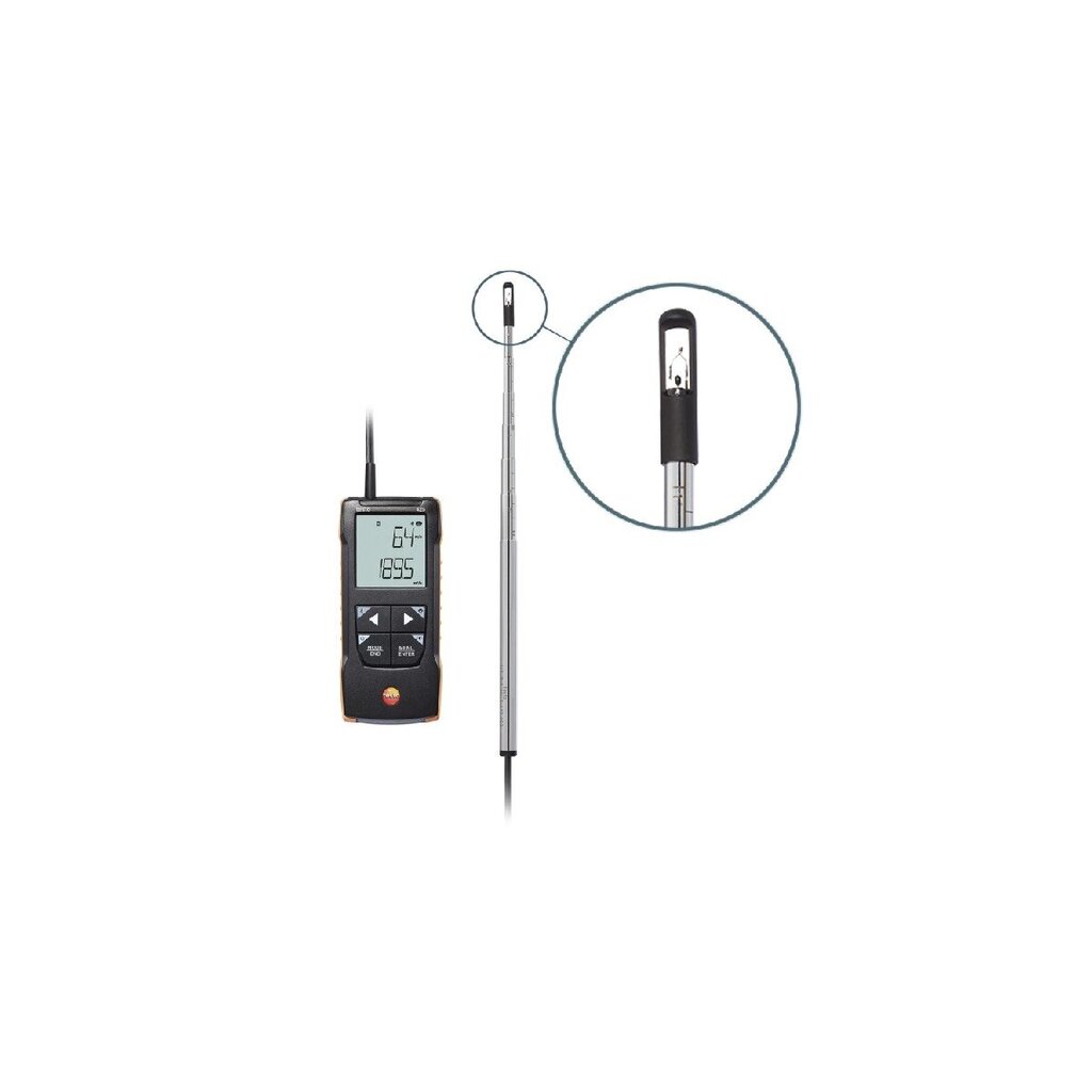 Skaitmeninis terminis anemometras su aplikacija Testo 425 цена и информация | Drėgmės, temperatūros, pH, ORP matuokliai | pigu.lt