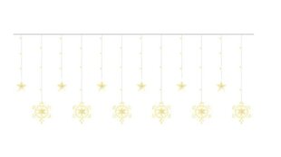 Girliandų užuolaida Snaigės ir žvaigždės 138 LED, 5,7m kaina ir informacija | Girliandos | pigu.lt