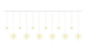Гирлянда-занавеска Снежинки и Звезды, 138 светодиодов цена и информация | Гирлянды | pigu.lt