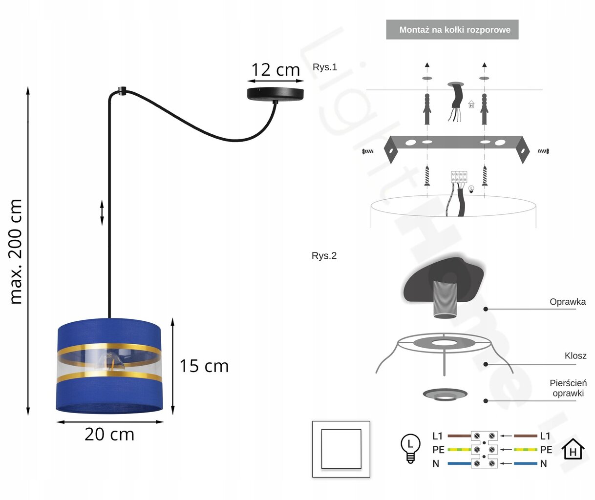 LightHome pakabinamas šviestuvas Spider Elegance Gold kaina ir informacija | Pakabinami šviestuvai | pigu.lt