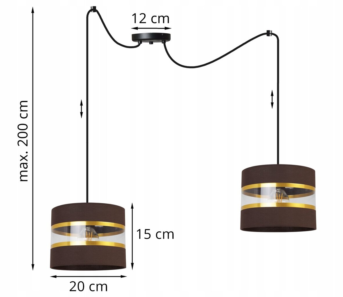 LightHome pakabinamas šviestuvas Spider Elegance Gold цена и информация | Pakabinami šviestuvai | pigu.lt