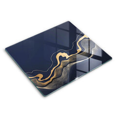 Stiklinė pjaustymo lenta Abstrakčios auksinės linijos, 60x52 cm kaina ir informacija | Pjaustymo lentelės | pigu.lt