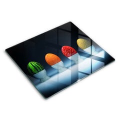 Stiklinė pjaustymo lenta Abstraktūs vaisių kiaušiniai, 60x52 cm цена и информация | Разделочная доска | pigu.lt