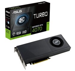 Asus GeForce RTX 4070 Turbo (90YV0JR0-M0NA00) kaina ir informacija | Vaizdo plokštės (GPU) | pigu.lt