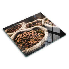 Stiklinė pjaustymo lenta Kavos pupelių maišeliai, 60x52 cm kaina ir informacija | Pjaustymo lentelės | pigu.lt