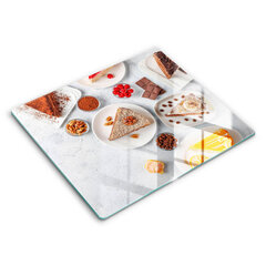 Stiklinė pjaustymo lenta Torto saldumas, 60x52 cm kaina ir informacija | Pjaustymo lentelės | pigu.lt