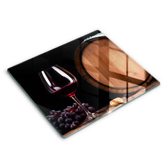 Stiklinė pjaustymo lenta Statinės vyno taurė, 60x52 cm kaina ir informacija | Pjaustymo lentelės | pigu.lt