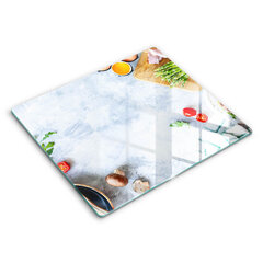 Stiklinė pjaustymo lenta Ingredientai virtuvėje, 60x52 cm kaina ir informacija | Pjaustymo lentelės | pigu.lt
