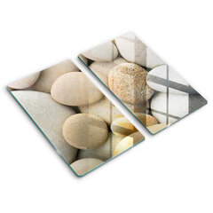 Stiklinė pjaustymo lenta Ovalo formos akmenų raštas, 2x30x52 cm kaina ir informacija | Pjaustymo lentelės | pigu.lt