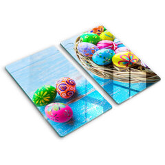 Stiklinė pjaustymo lenta Velykiniai kiaušiniai Velykiniai kiaušiniai, 2x30x52 cm цена и информация | Разделочная доска | pigu.lt