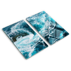 Stiklinė pjaustymo lenta Putojančios vandens bangos, 2x30x52 cm kaina ir informacija | Pjaustymo lentelės | pigu.lt