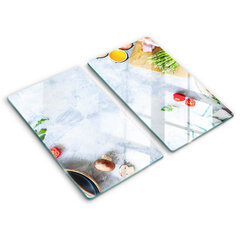 Stiklinė pjaustymo lenta Ingredientai virtuvėje, 2x30x52 cm kaina ir informacija | Pjaustymo lentelės | pigu.lt