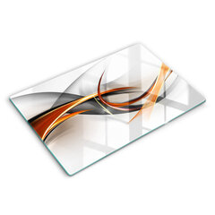 Stiklinė pjaustymo lenta Šiuolaikinės formos, 80x52 cm kaina ir informacija | Pjaustymo lentelės | pigu.lt