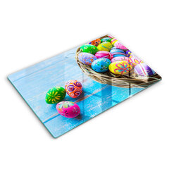 Stiklinė pjaustymo lenta Velykiniai kiaušiniai Velykiniai kiaušiniai, 80x52 cm цена и информация | Разделочная доска | pigu.lt