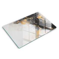 Stiklinė pjaustymo lenta Abstrakcija su auksu, 80x52 cm kaina ir informacija | Pjaustymo lentelės | pigu.lt