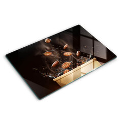 Stiklinė pjaustymo lenta Karštos kavos pupelės, 80x52 cm kaina ir informacija | Pjaustymo lentelės | pigu.lt
