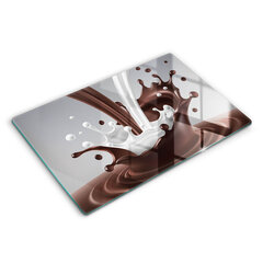 Stiklinė pjaustymo lenta Pienas ir šokoladas, 80x52 cm kaina ir informacija | Pjaustymo lentelės | pigu.lt