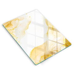 Stiklinė pjaustymo lenta Auksinė abstrakcija, 40x52 cm kaina ir informacija | Pjaustymo lentelės | pigu.lt