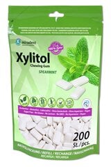 Kramtomoji guma Miradent Xylitol, pipirmėtė, 200 g kaina ir informacija | Dantų šepetėliai, pastos | pigu.lt