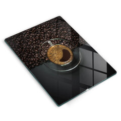 Stiklinė pjaustymo lenta Kava ir pupelės, 40x52 cm kaina ir informacija | Pjaustymo lentelės | pigu.lt