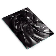 Stiklinė pjaustymo lenta Abstrakti juoda masė, 40x52 cm kaina ir informacija | Pjaustymo lentelės | pigu.lt
