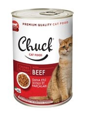 Chuck Chunks Adult Cat Beef konservai katėms su jautiena, 400 gr x 10 vnt kaina ir informacija | Konservai katėms | pigu.lt