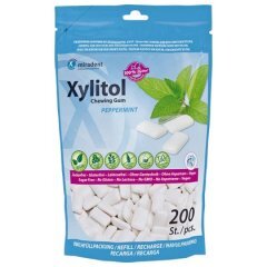Kramtomoji guma Miradent Xylitol, pipirmėtės skonio, 200 g kaina ir informacija | Dantų šepetėliai, pastos | pigu.lt