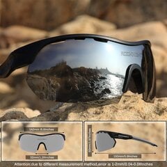 Sportiniai akiniai nuo saulės Rocknight HD, juodi kaina ir informacija | Sportiniai akiniai | pigu.lt
