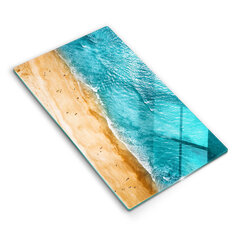 Stiklinė pjaustymo lenta Paplūdimio pakrantė ir jūra, 30x52 cm kaina ir informacija | Pjaustymo lentelės | pigu.lt