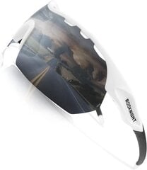 Спортивные солнцезащитные очки ROCKNIGHT HD, белая оправа/серая линза цена и информация | Спортивные очки | pigu.lt